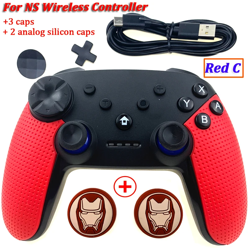 RED C Беспроводной игровой контроллер, джойстик для Nintendo Switch Console, Bluetooth Gamepad Pro Joypad для Android/PC, аксессуары, контроллер - Цвет: RED C