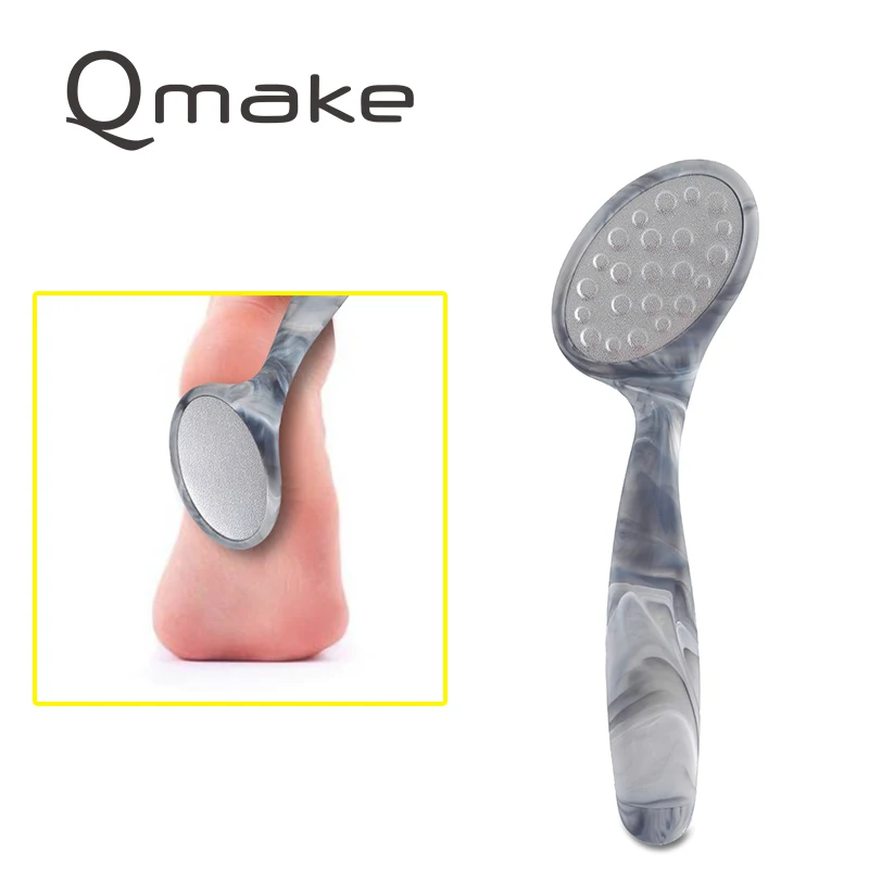Профессиональная двухсторонняя Терка Qmake matel для ног Рашпиль терка сухой грубой