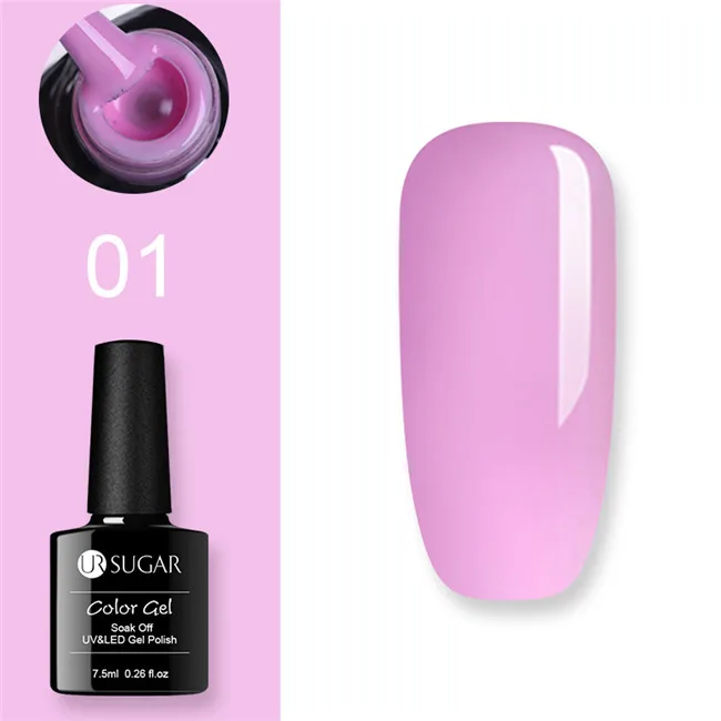 1 Ur Sugar Гель-лак UV Vernis Полупостоянный праймер верхнее покрытие 7,5 мл замачиваемый эмалированный Гель-лак УФ-гель для ногтей лак - Цвет: 1