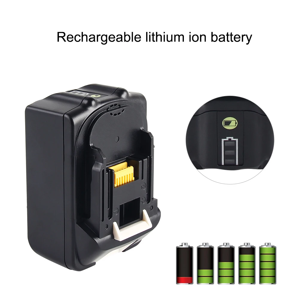 18V 5000mAh Li ion Power tools Replacement battery For Makita BL1815 BL1850 LXT400 BL1840 Rechargeable batteria with LED Light