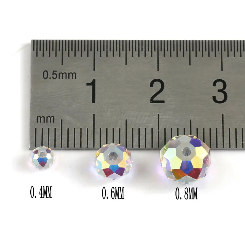 Круглые стеклянные бусины с черной огранкой круглые из австрийского хрусталя