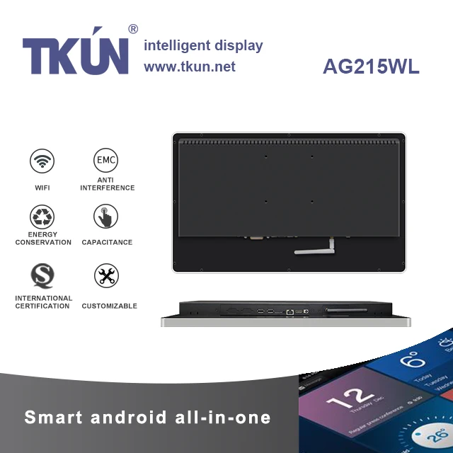 TKUN 21 5 дюймовый емкостный многосенсорный аппарат все в одном android одном. AG215WL|Мини