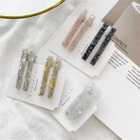 2pcs fashion ins acetic acid bangs clip word clip hairpin shaped clip accessories for women girls hairclip headwear