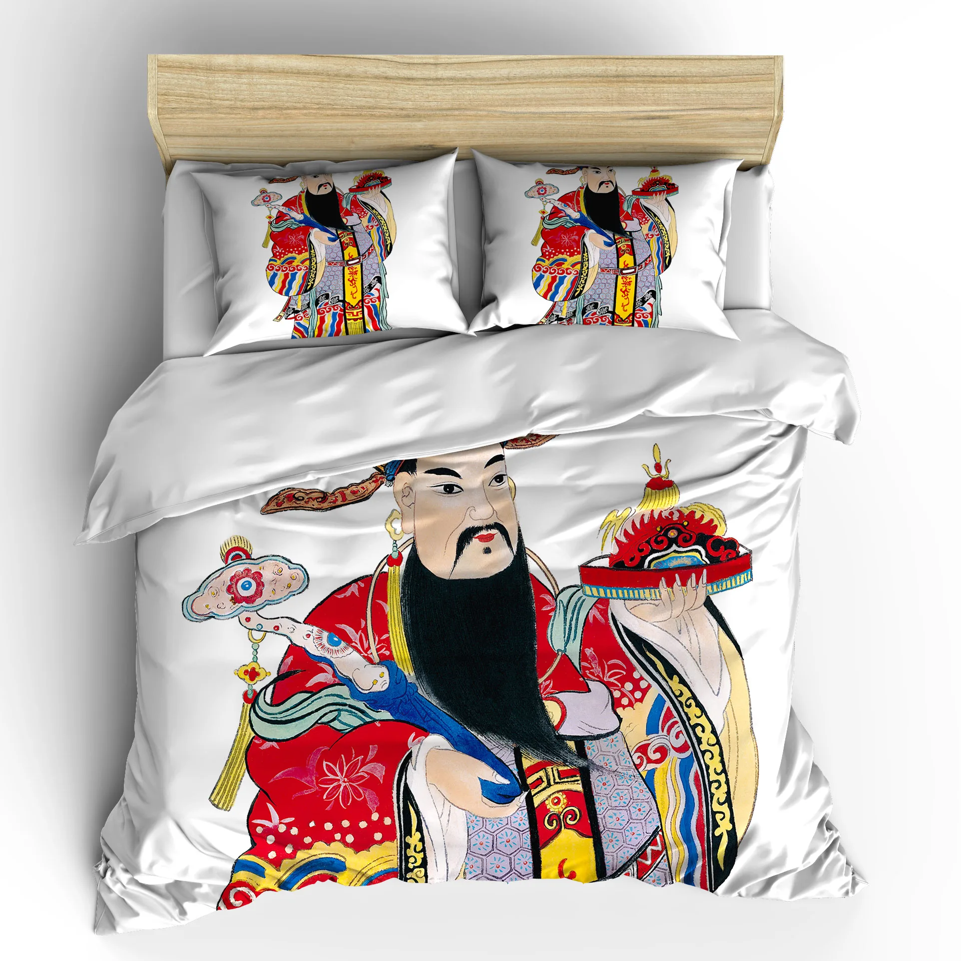 Набор постельного белья AHSNME китайская культура пододеяльник дверь Бог мифигурка