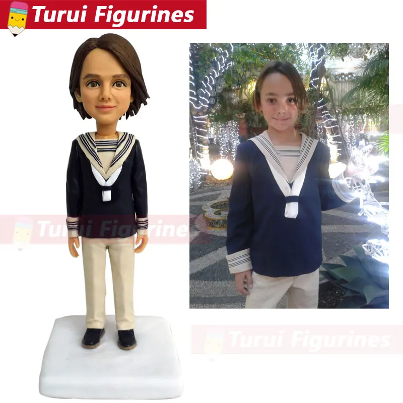 Пользовательские Поп bobblehead куклы сделаны из вашего фото первого причастия девушка фигурки bobble голова забавные Коллекционные фигурки
