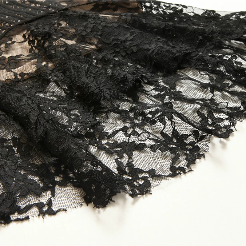 Женская кружевная юбка годе черная ажурная с кружевом 2017|lace skirt women|black lace skirtlace |