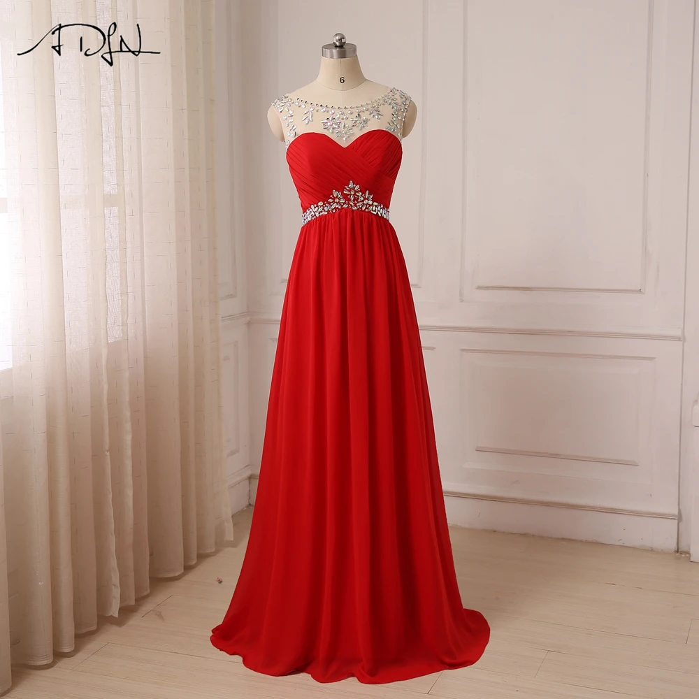 ADLN горячая распродажа дешевые красные вечерние платья с коротким рукавом