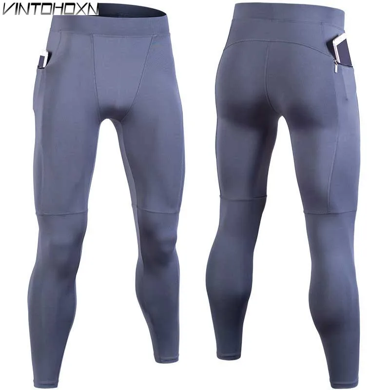 Men Sporting Gymming Quick Dry Workout Compress Legging Bodybuilding Runs Slim Fitness Skinny Clothing Pencil Pants 906 | Мужская одежда