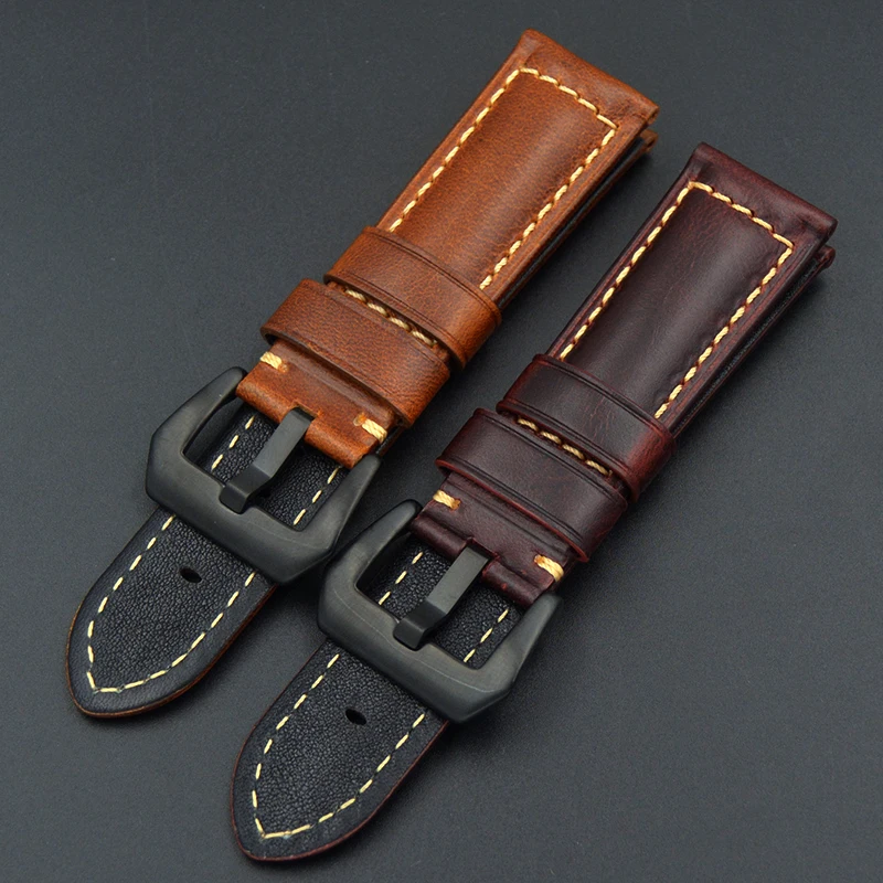 Ремешок из натуральной кожи для наручных часов роскошный браслет больших Panerai Omega