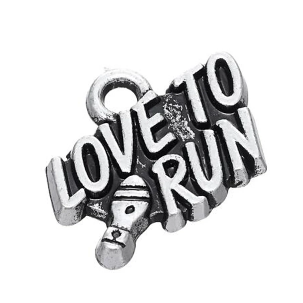 Новинка 2021 тибетское слово Love To Run подвеска для марафона обуви бега декоративные