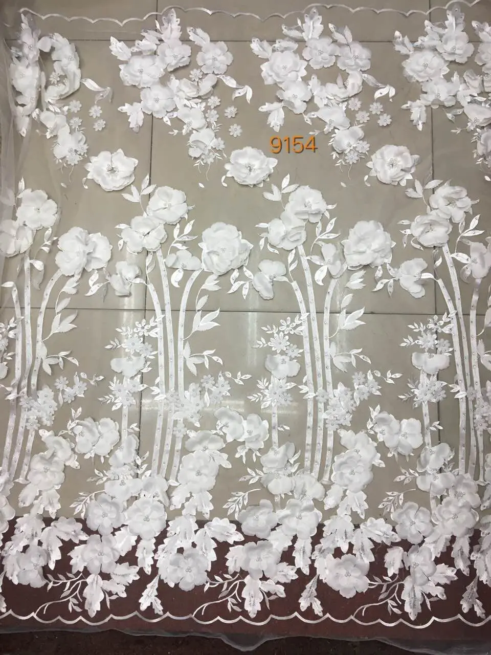 Современный дизайн искусственное белое французское кружево африканская вышивка