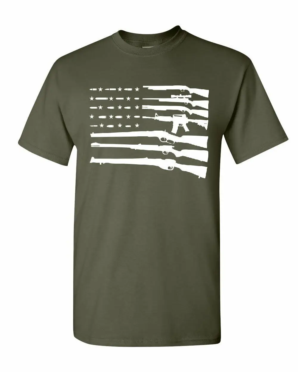 Футболка с американским флагом футболка надписью 2 и Gun Rights National AR15|Мужские