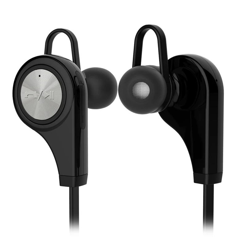 Black Bluetooth наушники Беспроводные спортивные наушники-вкладыши гарнитура для бега музыка стерео наушники с микрофоном для iPhone 8 samsung - Цвет: Black