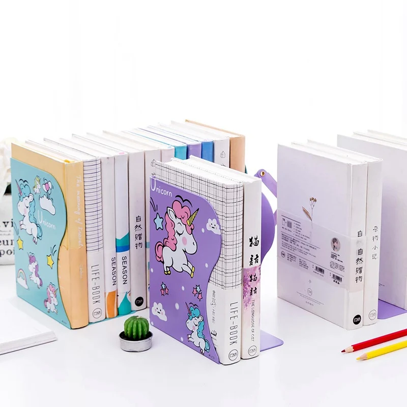 1 шт Новое поступление Kawaii Рождественская вечеринка по случаю Дня рождения, праздник подарок для детей милый Единорог телескопическая металлическая книжная полка 4 стиля
