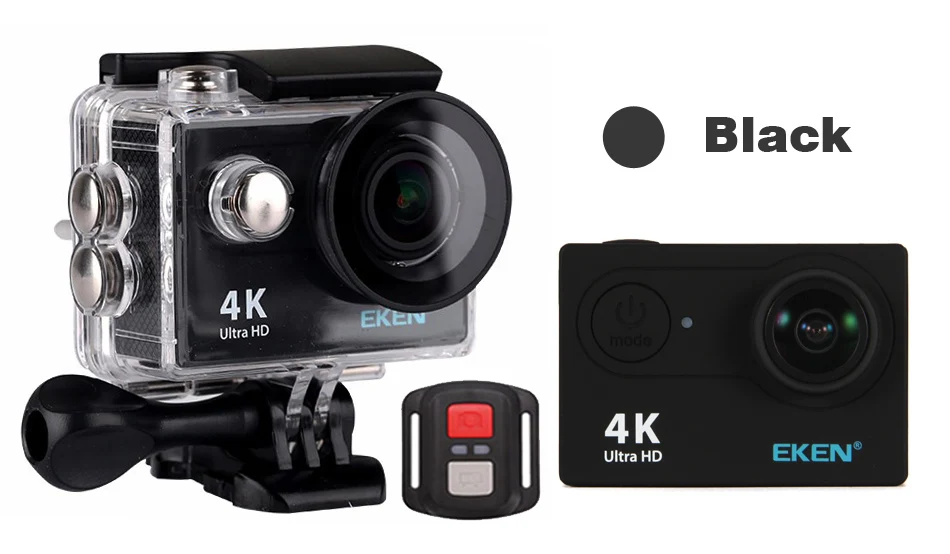 H9R Black Оригинальная Спортивная камера eken H9 H9R Ultra HD 4K@ 25fps 170 градусов WiFi 2," Подводный Водонепроницаемый шлем камера Экшн-камера - Цвет: H9R Black