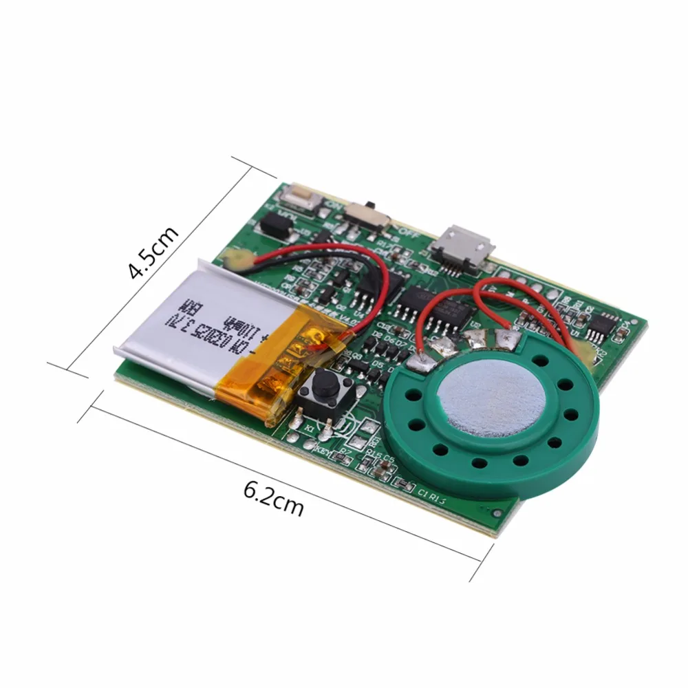 USB микросхема для записи звука и голоса 1 Вт с перезаряжаемой литиевой