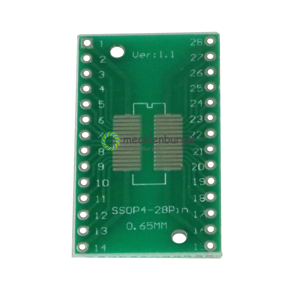 5 pieces. SSOP28 SOP28 TSSOP28 to DIP28 adapter converter PCB 0.65 / 1.27 mm | Электроника