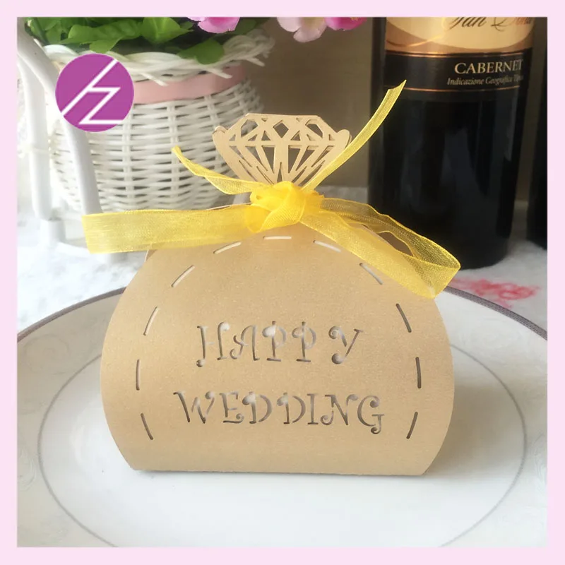 Золотой цвет Бесплатная печать 50 шт. лазерная резка с днем рождения дизайн со