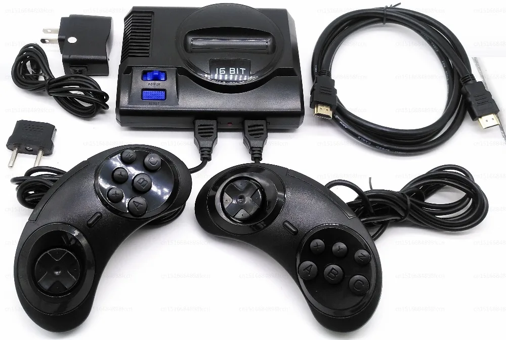 Новинка HDMI Ретро Мини ТВ Видео игровая консоль для 16 битных игр Sega MegaDrive с 168 различными встроенными играми два геймпада