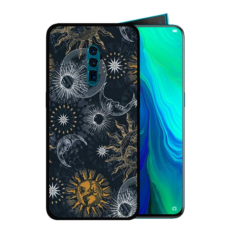 Мягкий силиконовый чехол черного цвета для OPPO Reno 10x zoom Reno2 2 Z R17 R15 R11 Plus 9S R15X K3 K1 с