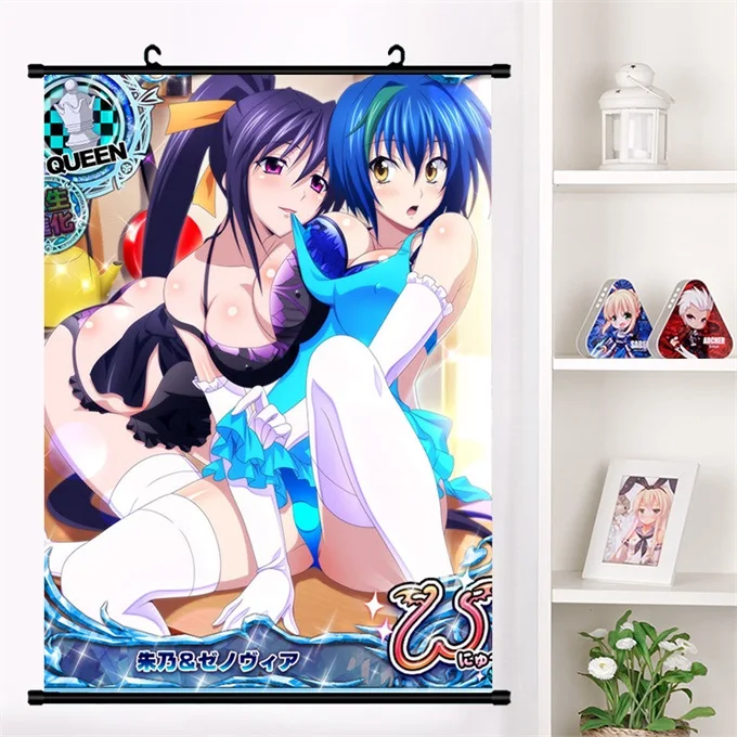 S Аниме старшеклассница DxD Азия Argento Himejima Akeno настенные свитки плакат мультфильм настенные подвесные плакаты коллекция домашнего декора - Цвет: S
