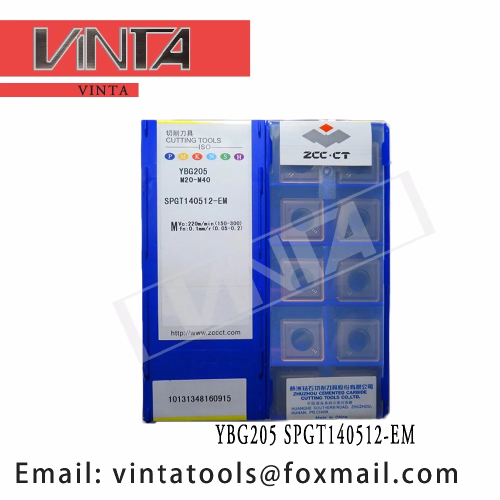 

high quality 10pcs/lots YBG205 YBG212 SPGT140512-EM cnc carbide turning inserts
