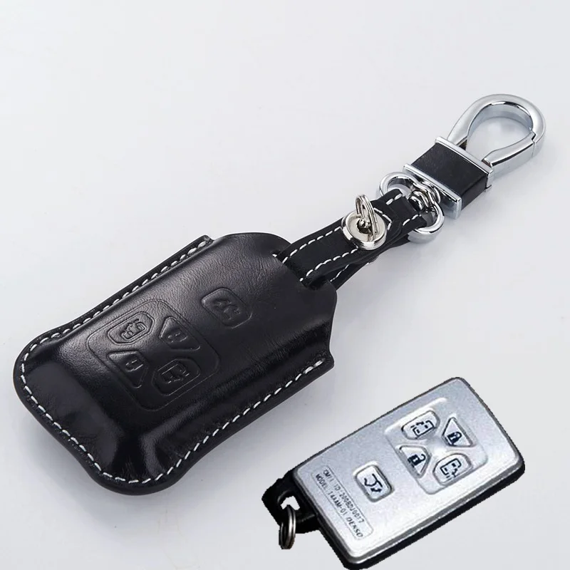 Кожаный чехол для автомобильного ключа Fob Toyota Previa Vellfire Alphard Accessoriees 2010 2011 2012 2013
