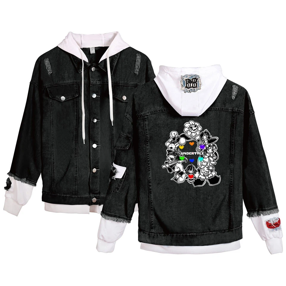 2019 undertale Hoodie Denim jackets Casual | Мужская одежда