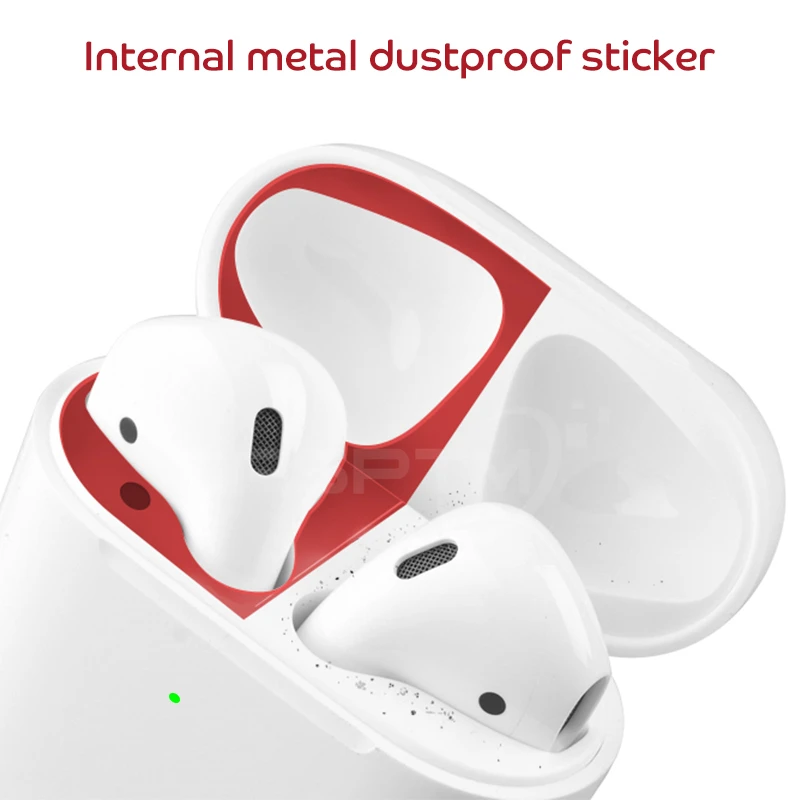 Металлическая защита от пыли для Air pods 2 защита гарнитуры наклейка для Apple Airpods 2nd чехол наклейка s Наклейка кожа для AirPods2 аксессуар