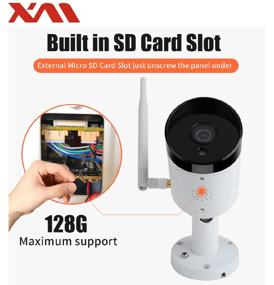 Беспроводная наружная камера видеонаблюдения H.265 + IP-камера Wi-Fi 1080P | Безопасность