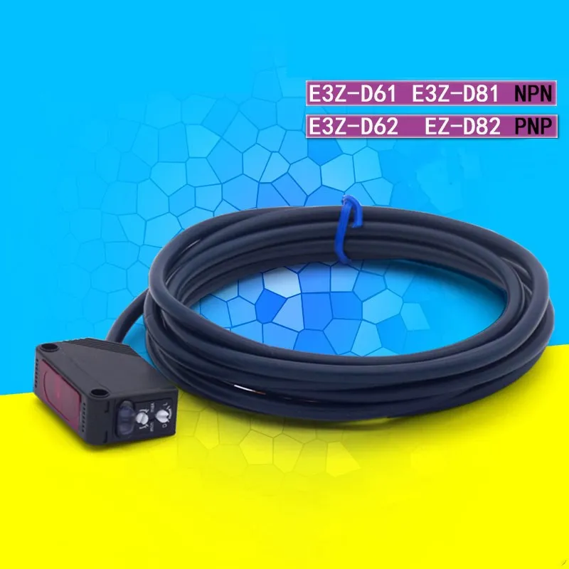 10PCS E3Z-D61 Photoelectric Sensor Diffuse Reflective Photoelectric Switch with Built-in Amplifier E3Z-D62 E3Z-D81 E3Z-D82