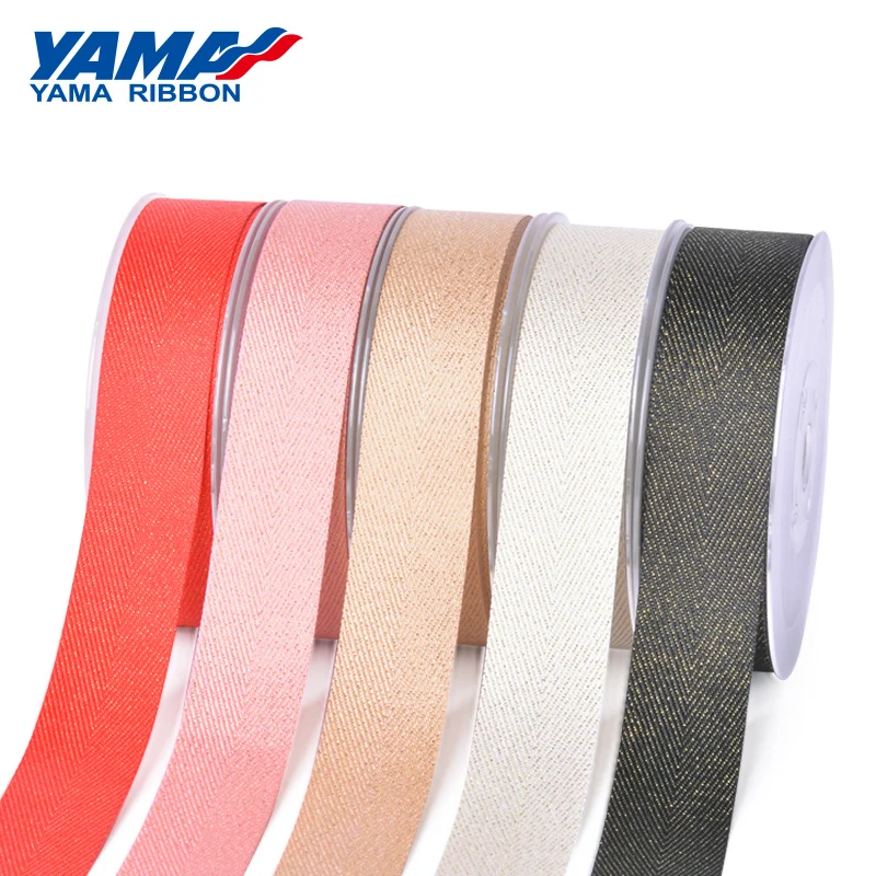 YAMA Gold Purl Twill Ribbon 9 мм 16 19 25 38 50 ярдов/рулон 3/8 &quot5/8&quot 3/4 &quot1&quot 1 5 &quotдюйма для