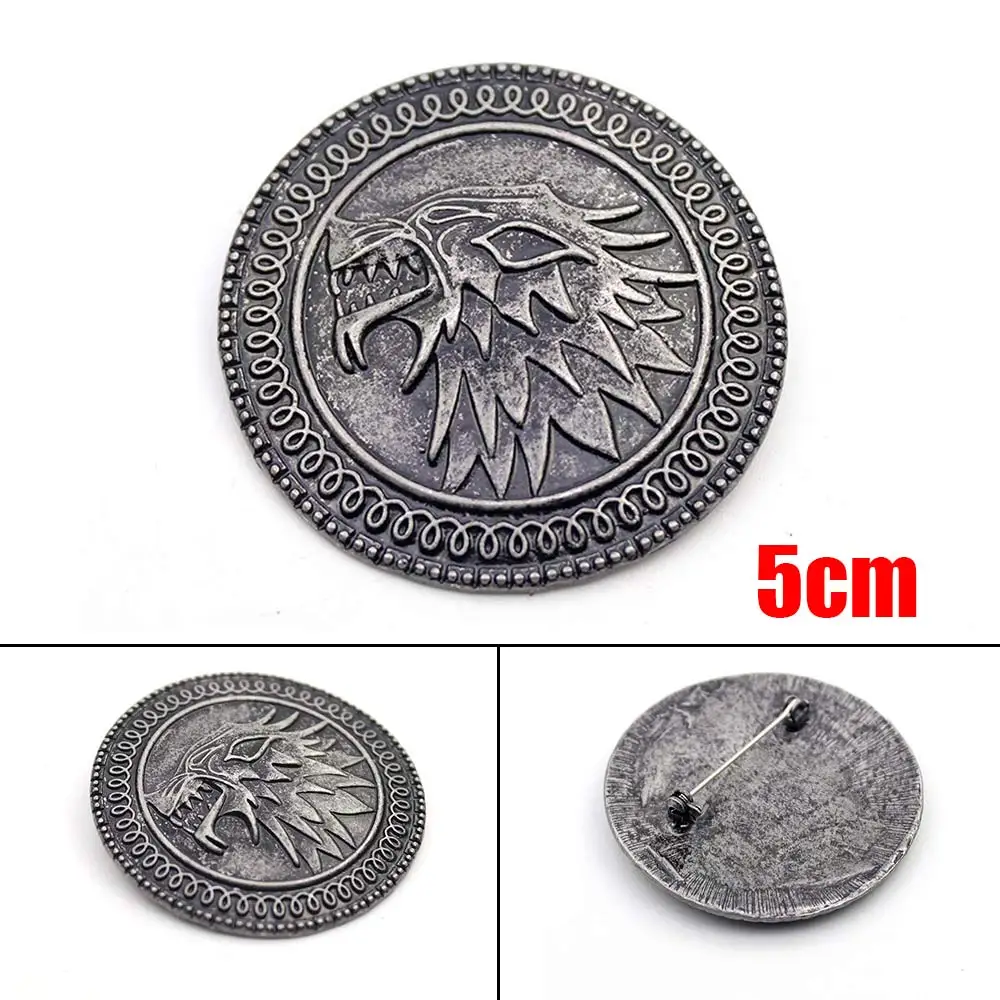 Игра престолов Pin House of Stark металлический значок Direwolf Символ Кнопка Мультфильм