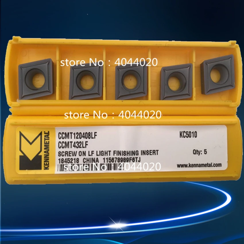 

Карбидные вставки Kennametal CCMT120408LF KC5010 CCMT432LF KC5010 5 шт.