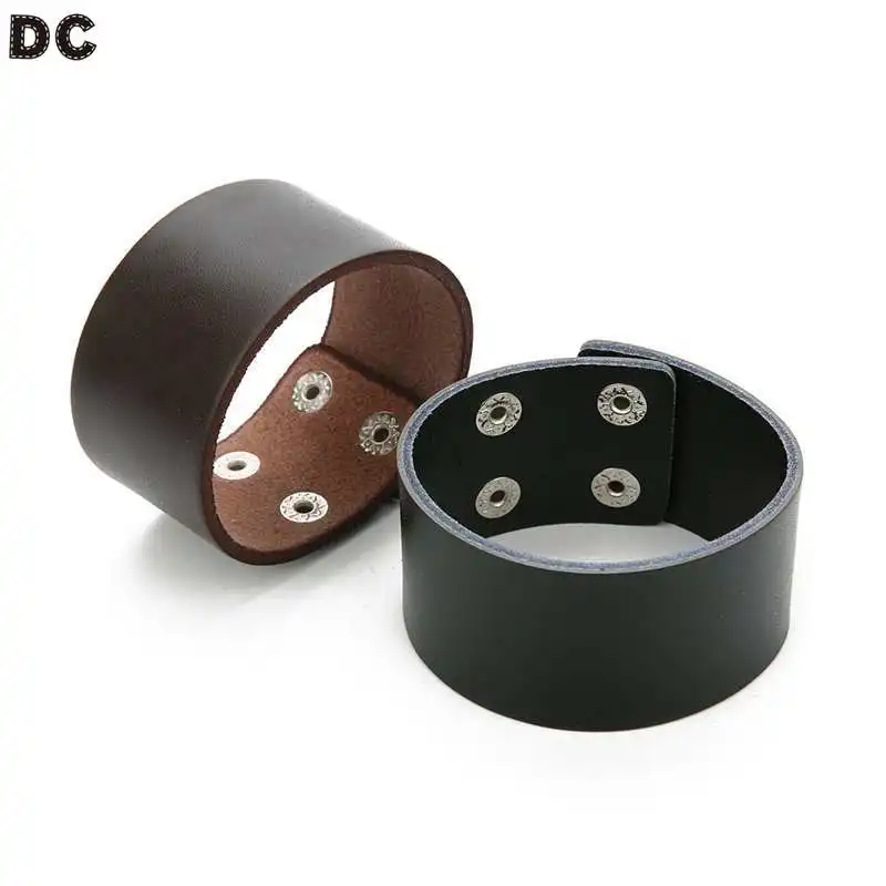 DC панк кожа Панк Широкий Браслеты модные очаровательные украшения подарок ко Дню