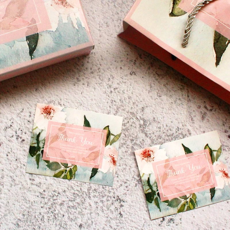 Новинка! Поздравительная Подарочная открытка 50 листов с надписью Thank you этикеткой