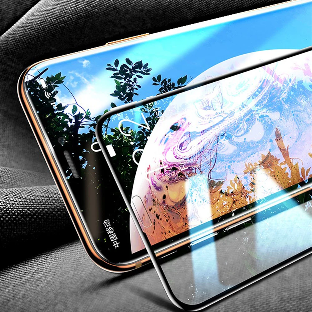 10D полное покрытие Защитная стеклянная пленка для iPhone 8 7 6 S Plus XR X Закаленное
