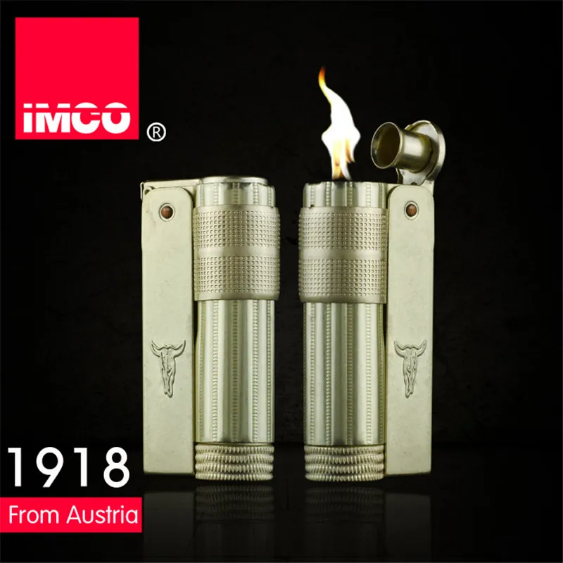 Bull head Классическая Подлинная IMCO бензиновая зажигалка, обычная зажигалка, оригинальная медная масляная бензиновая Зажигалка для сигарет, газовая зажигалка для сигар, чистая медь - Цвет: Bull head