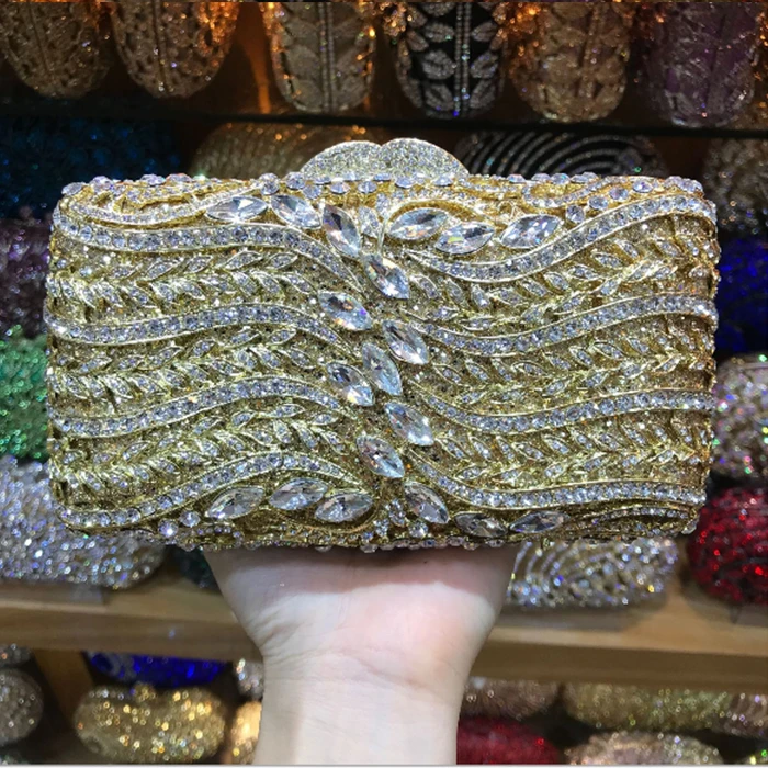 Золотой синий прозрачный вечерний Minaudiere фиолетовый клатч кошелек для монет карт