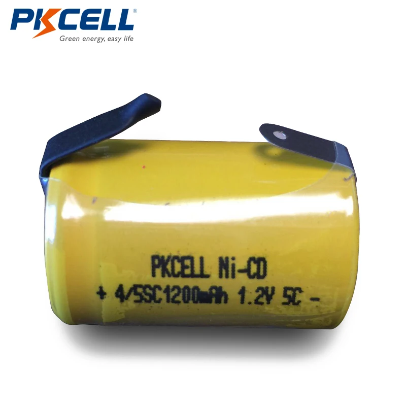 8x4/5 Sub C 1200mAh 1 2 V 4/5 SC NiCd аккумуляторная Ni-Cd 4/5SC батарея плоский верх с вкладками PKCELL |