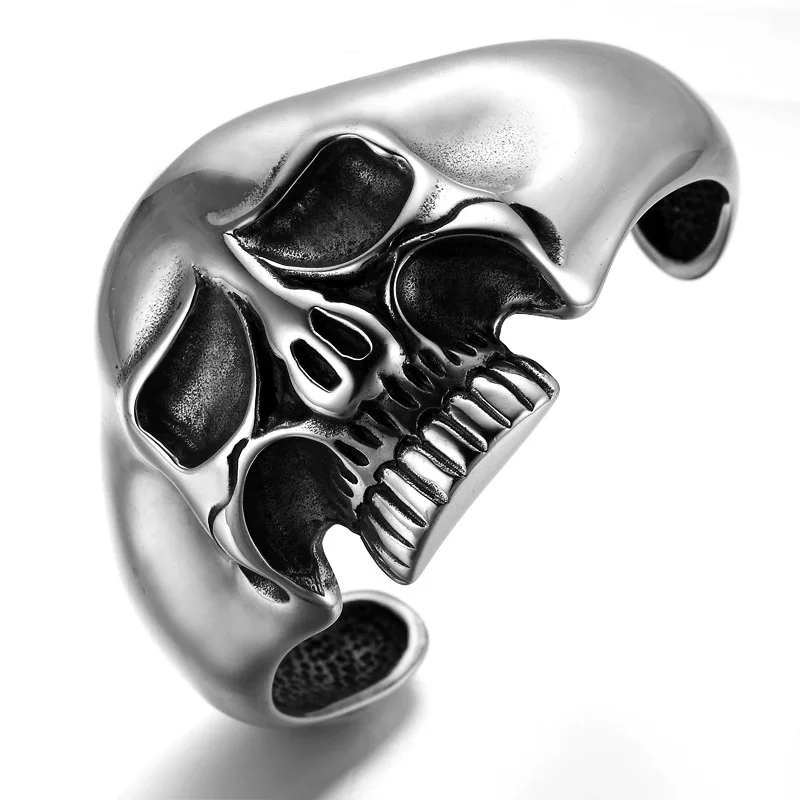Мужской Байкерский браслет качалка из нержавеющей стали 316L|bangle jewelry|bangle braceletskull