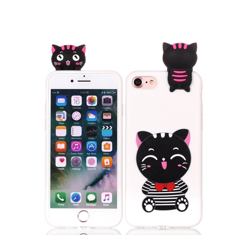 Коке для iPhone 7 Plus 3D Единорог Panda Собака Силиконовый чехол на для iPhone 5 5S SE 6 6S 8 Plus X XS чехол для телефона Capinha - Цвет: 5
