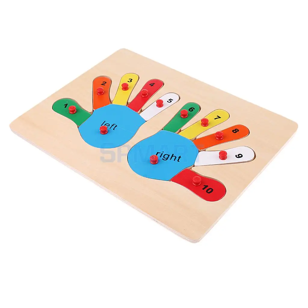 

1-10 Hand Insert Jigsaw Puzzle Wooden Toy for Math Training Learning Develop