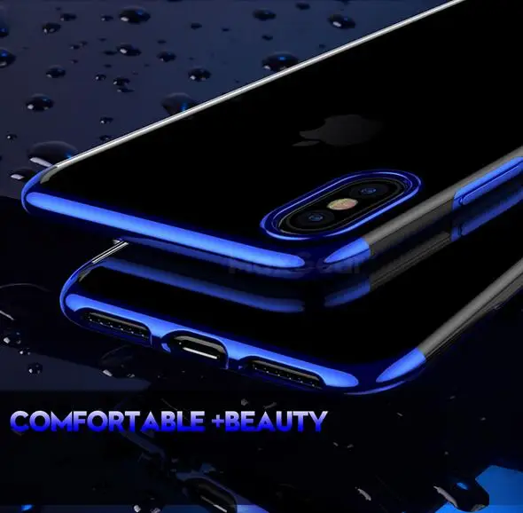 Gradient Plating Case for iPhone Xr XS Max XSMax Cover Transparent Silicone Luxury Aurora Soft TPU Phone | Мобильные телефоны и