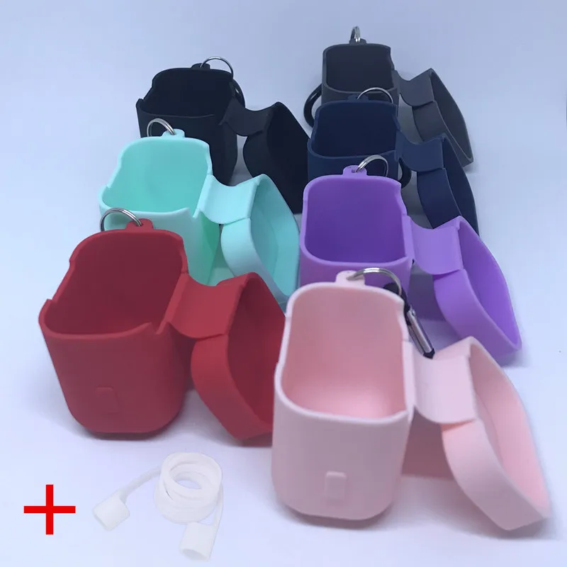 Чехол для наушников для Xiaomi Airdots Pro, зарядная коробка для Xiaomi Air TWS, силиконовый защитный чехол+ ремень против потери+ карабин