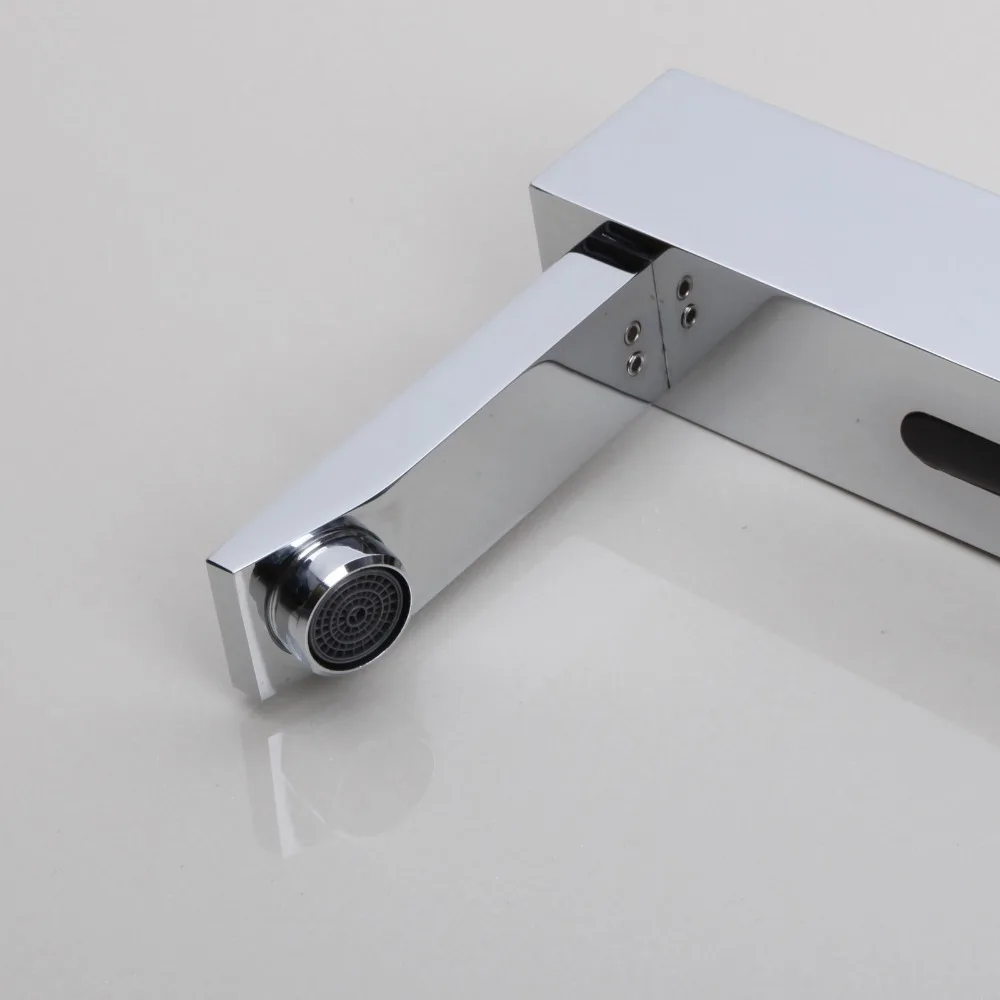 Смеситель для раковины из хромированной латуни автоматический сенсорный