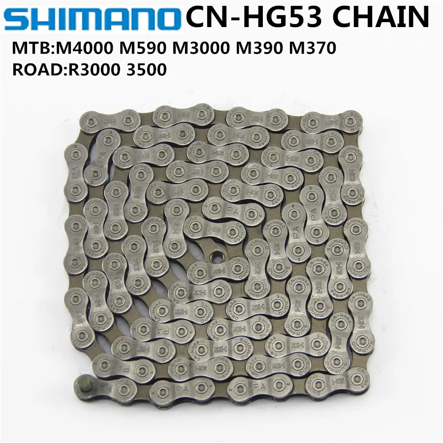 SHIMANO Alivio HG53 MTB ROAD M4000 M3000 M390 M370 цепи CN-HG53 9-скоростная цепь для горного велосипеда |