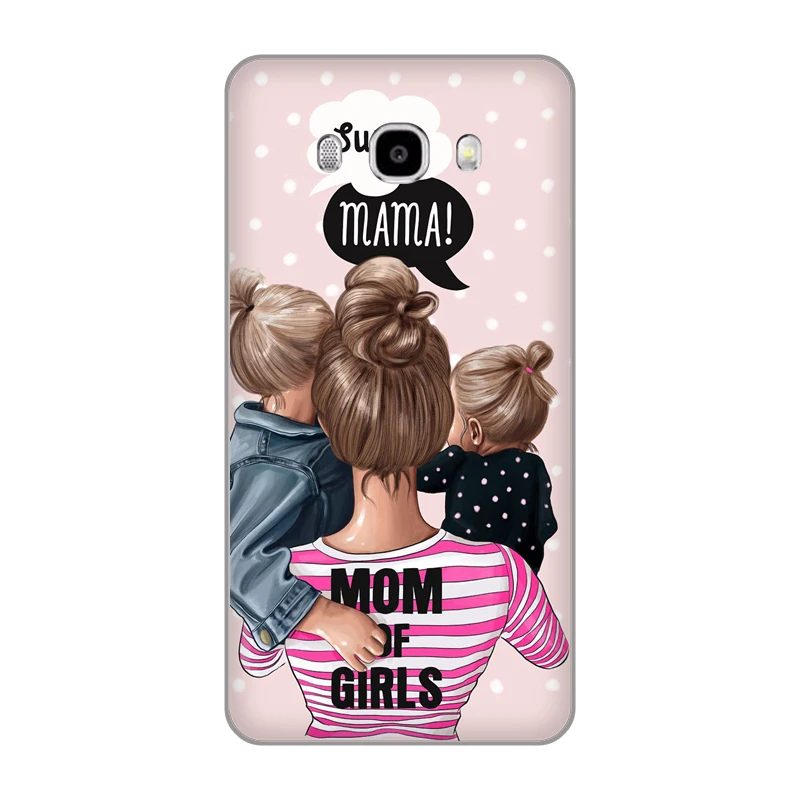 Супер мама Милая одежда для маленькой девочки bay Мягкий ТПУ чехол телефона Samsung