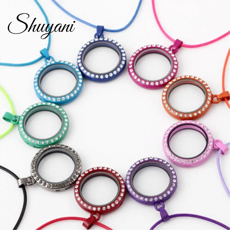 10 шт./лот Allloy 25 мм Круглый Красочный ринцетон плавающий медальон подвеска
