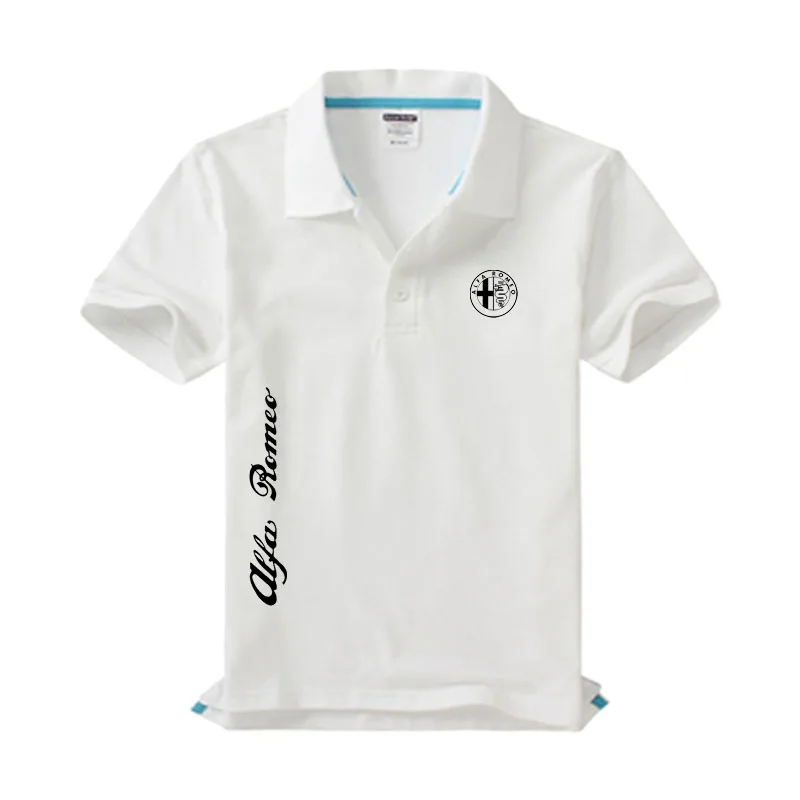 Рубашка-поло Alfa Romeo Мужская брендовая одежда деловая и повседневная однотонная с